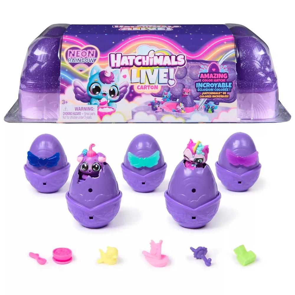 Hatchimals Alive Neon Rainbow Carton, 0681147060951