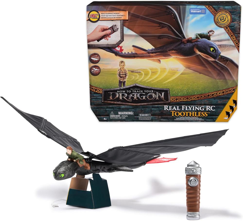 Spin Master How To Train Your Dragon Movie Real Flying Toothless RC, 0681147089600