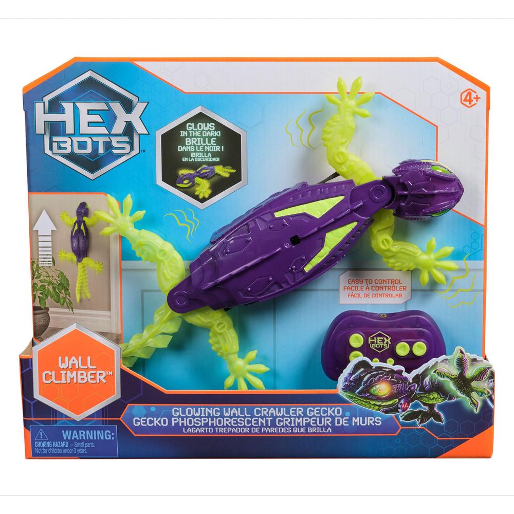 Spin Master Hex Bots Glow in the Dark Gecko Wall