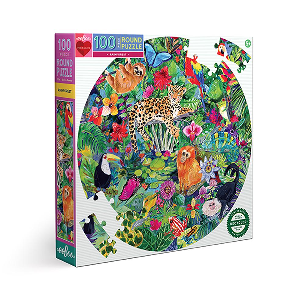 eeBoo Rainforest Round Jigsaw Puzzle, 100 Piece | Buy online at The Nile