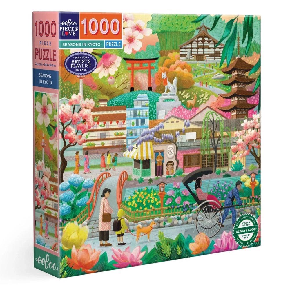 eeBoo Seasons in Kyoto Square Jigsaw Puzzle, 1000 Pieces by eeBoo - ISBN: 0689196516696