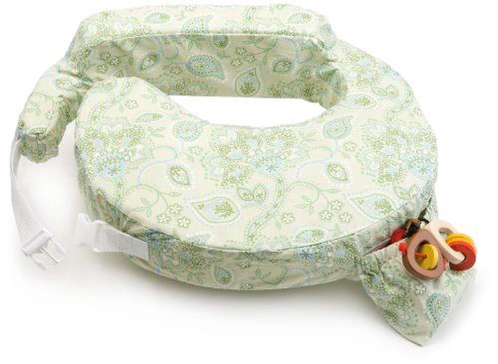 My Brest Friend Inflatable Travel Nursing Pillow In Green Paisley