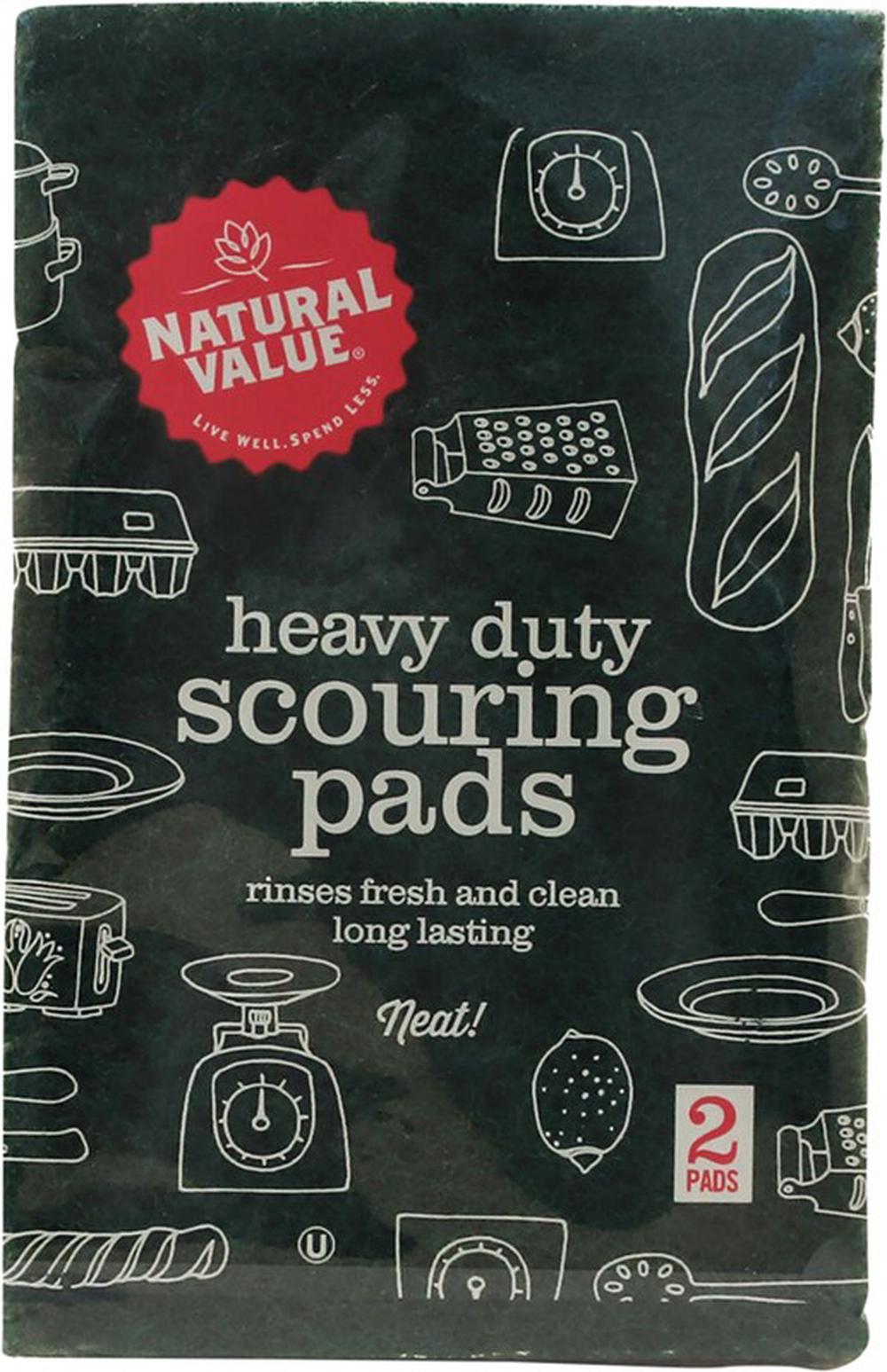 Heavy Duty Scouring Pads, 2 Pack, 0706173100089