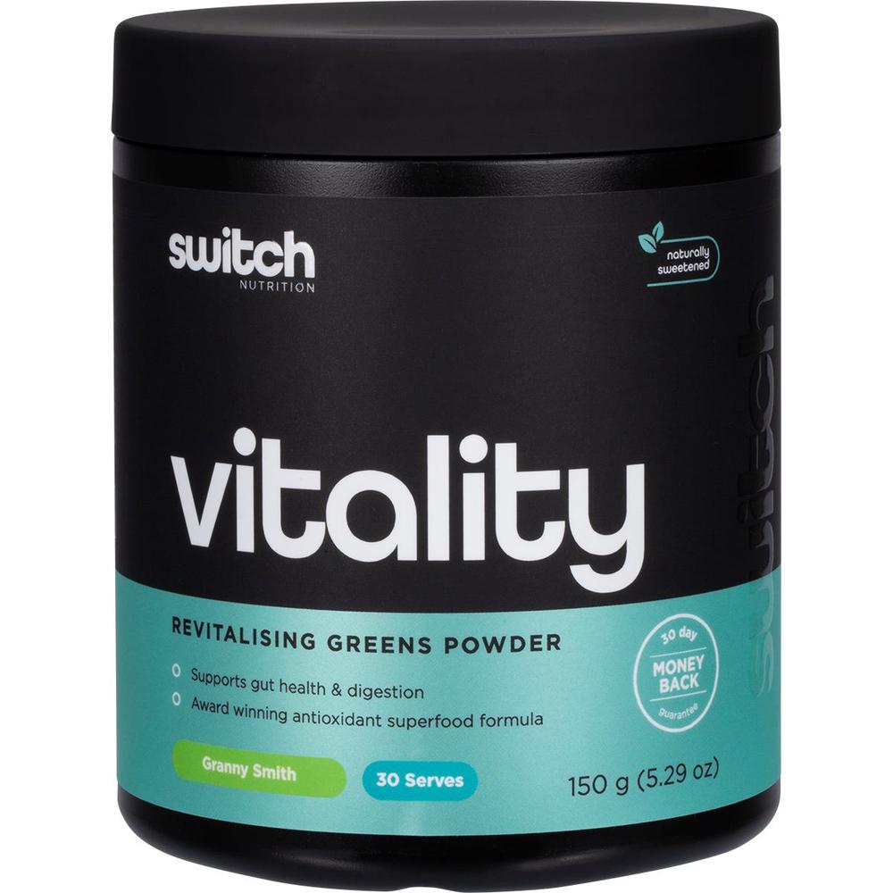 Switch Nutrition Vitality Revitalising Greens Powder Granny Smith - 150g, 0706502487454