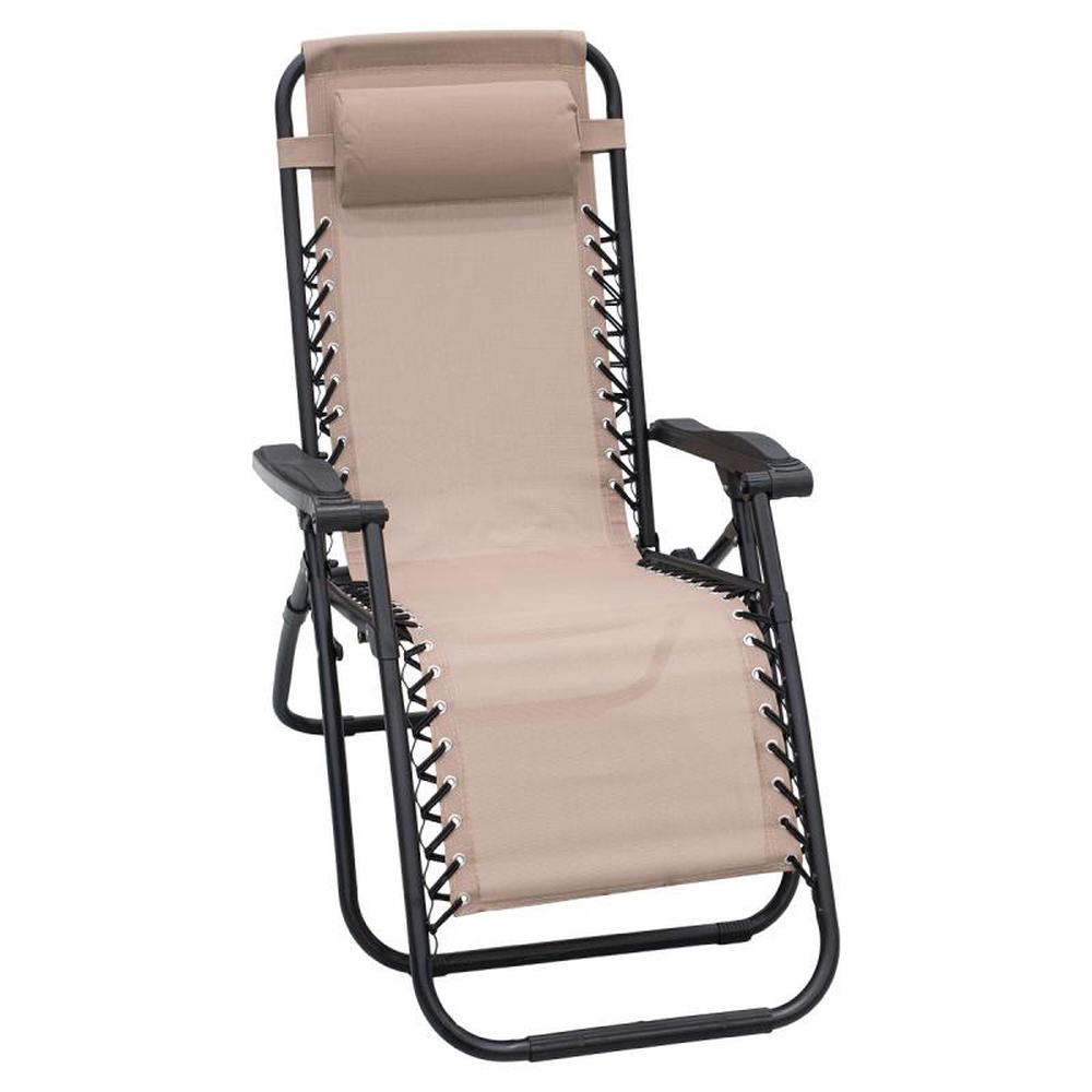 Zero Gravity Reclining Deck Chair (Beige) Buy online at The Nile