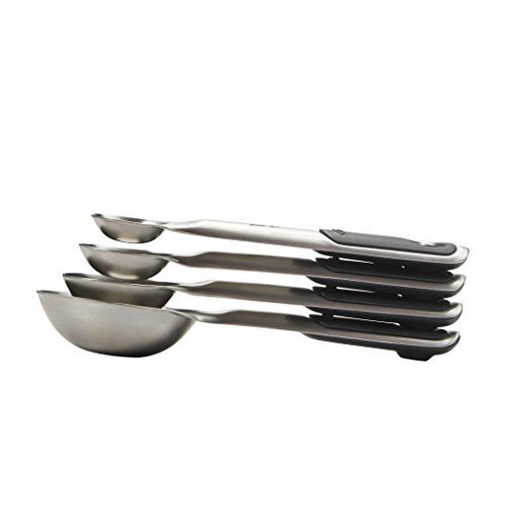 Good Grips Stainless Steel Measuring Spoons With Magnetic Snaps, 0719812043227