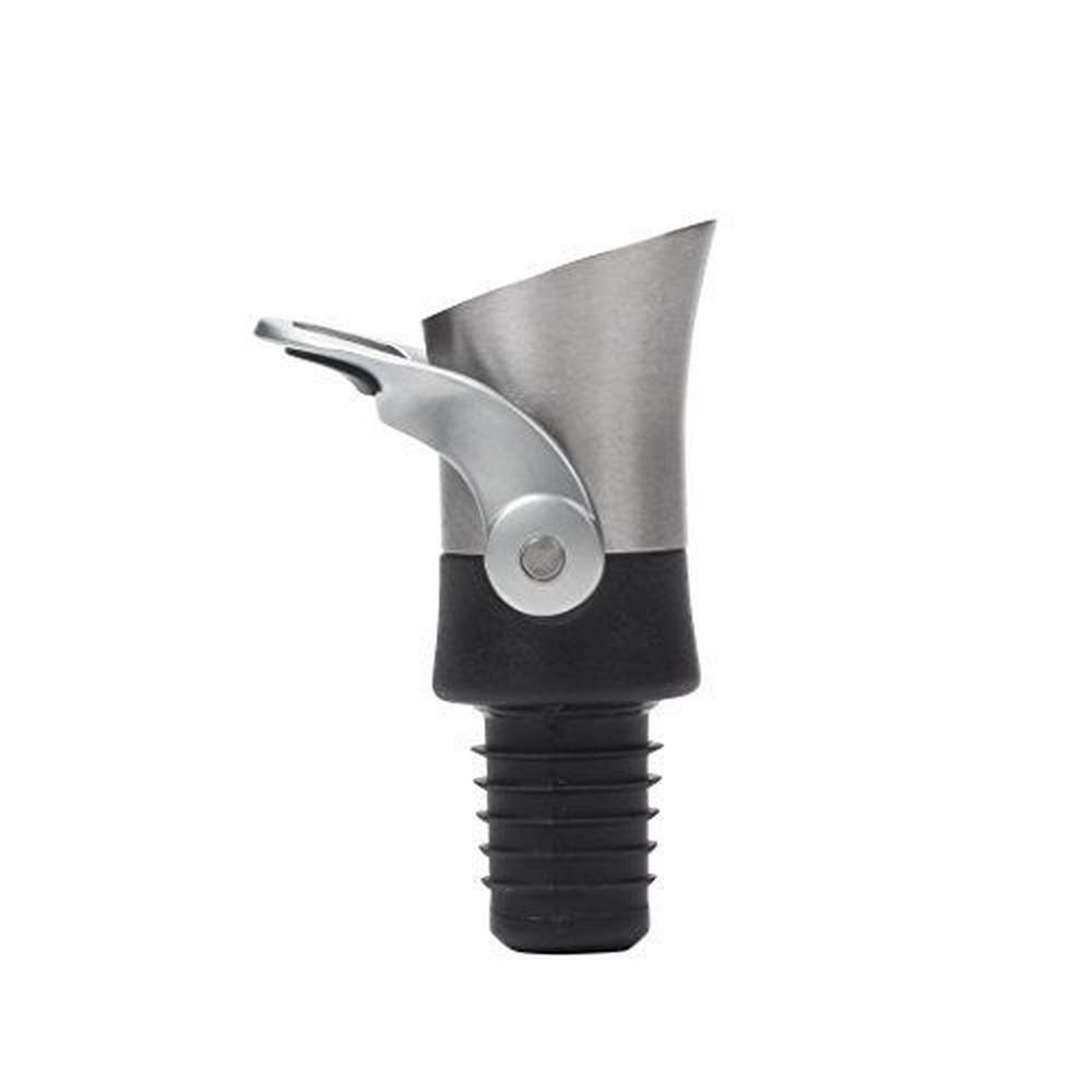 Wine Stopper and Pourer, Stainless Steel, 0719812043654