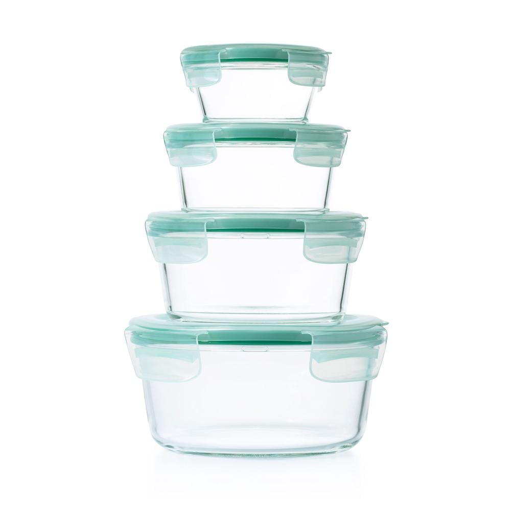 OXO Smart Seal Glass Round Container Set, 4 Piece | Buy online at The Nile