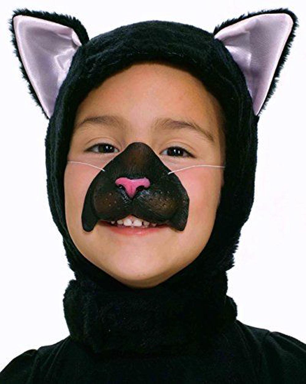 Forum Novelties Child Size Animal Costume Black Cat Hood and Nose Mask ...