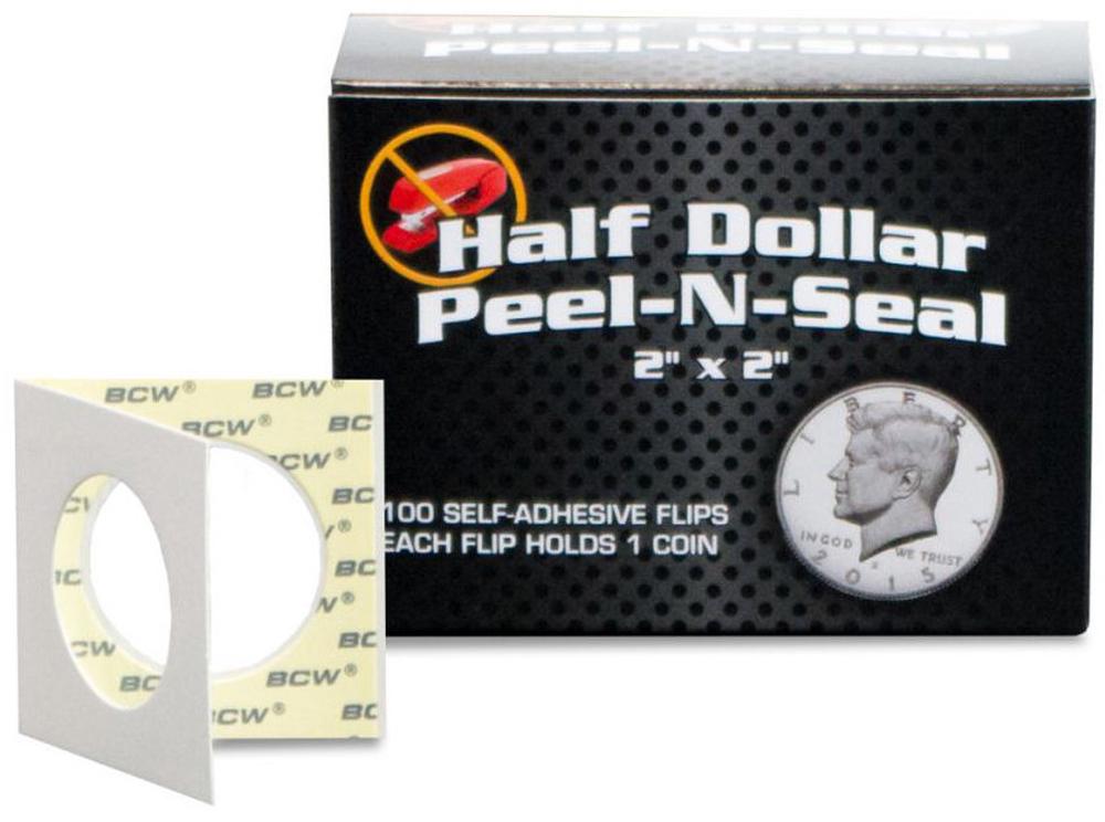 Peel n Seal Paper Adhesive Flips, Half Dollar, 0722626008443