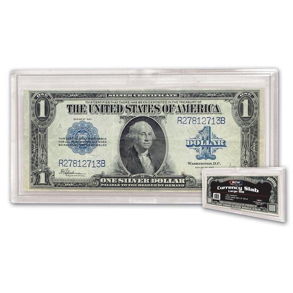 LARGE BILL 5 BCW DELUXE CURRENCY SLAB 