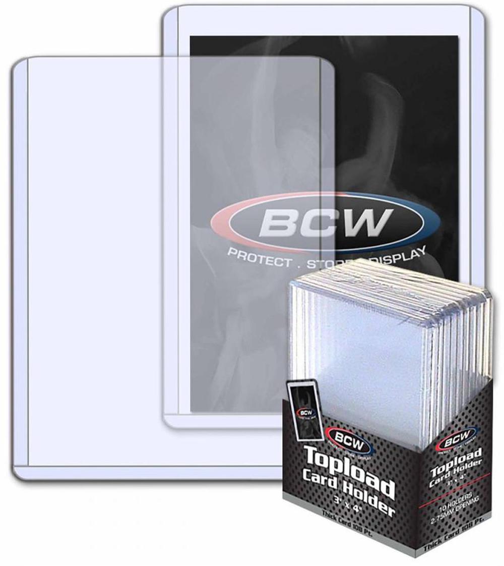 Thick Topload Card Holder, 108 Points, 10 Holders Per Pack - 3x4x13/64, 0722626902550
