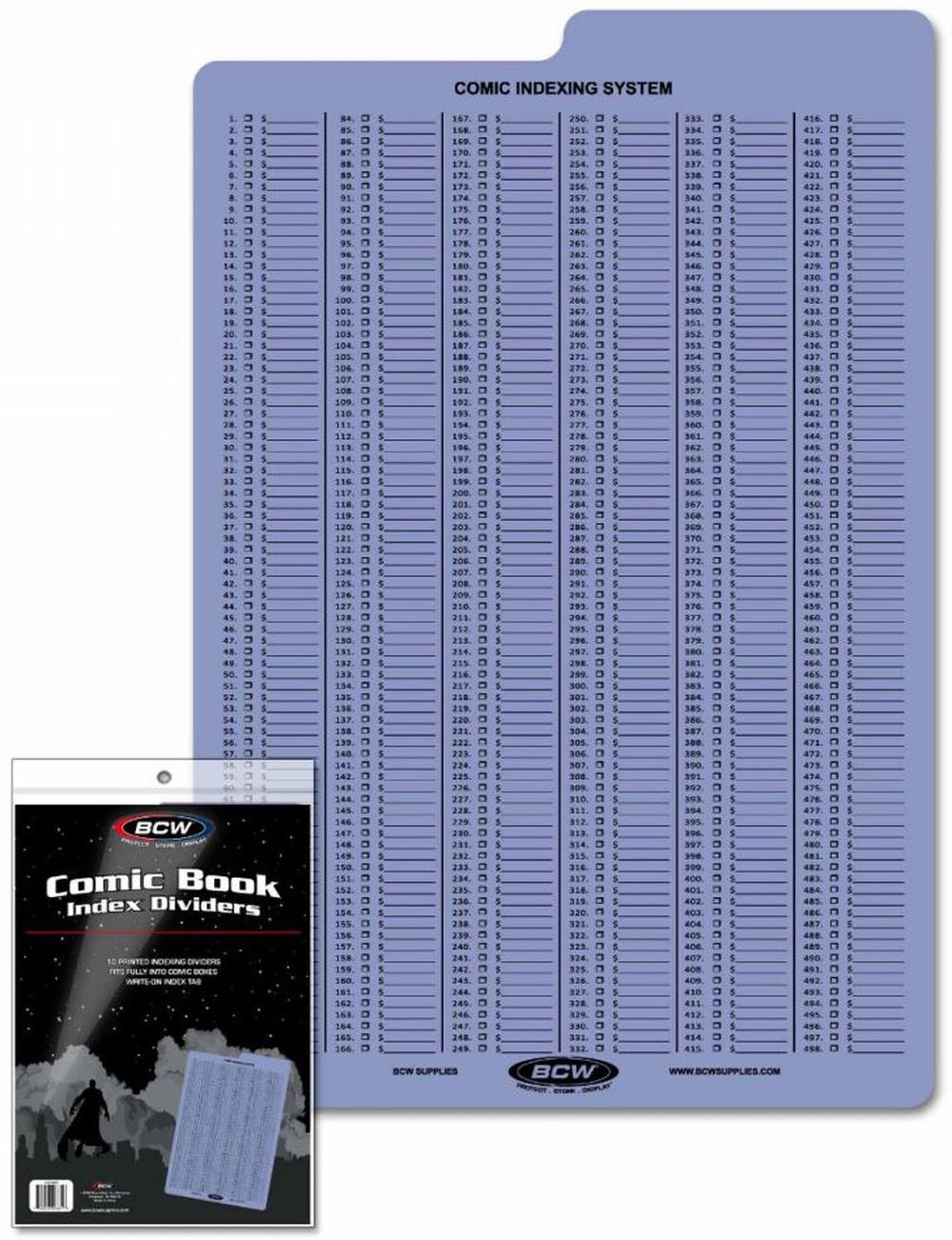 Comic Indexing Dividers, 0722626903816