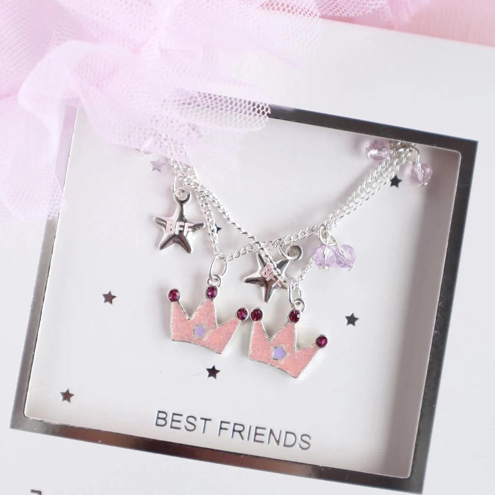 Princess Tiara BFF Necklace, 2 Set, 0726684060092