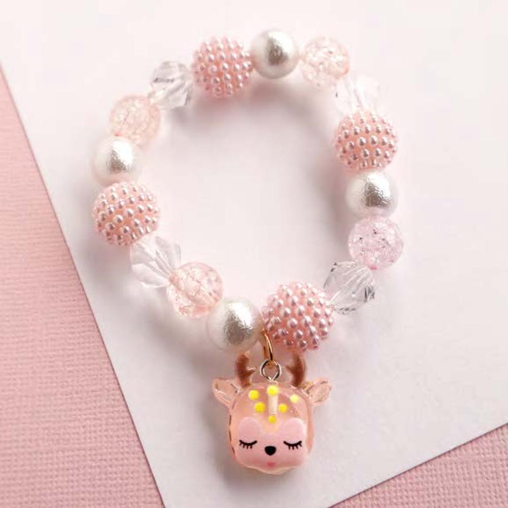 Pink Reindeer Elastic Bracelet, 0726684062089
