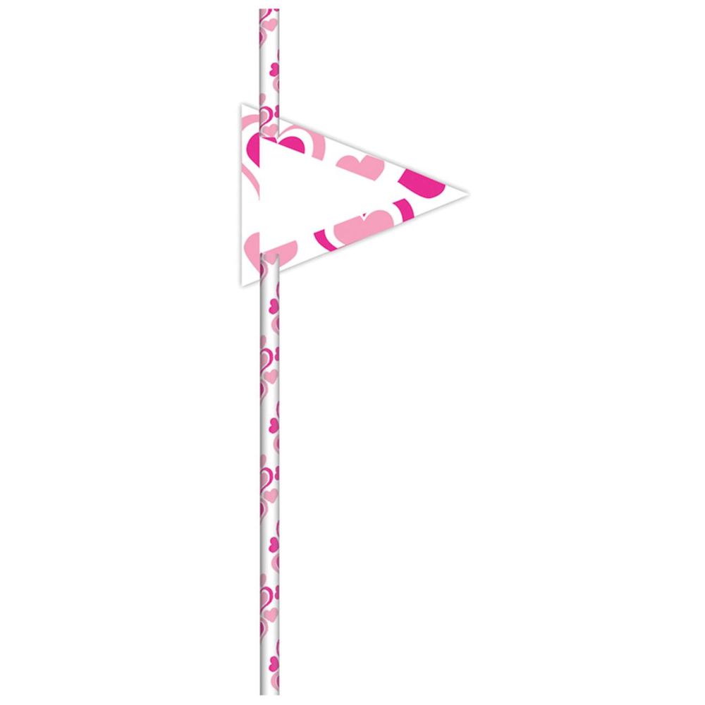 CCC Cupcake Straw, 24 Piece (Happy Hearts) - 19cm by CCC - ISBN: 0731589070107