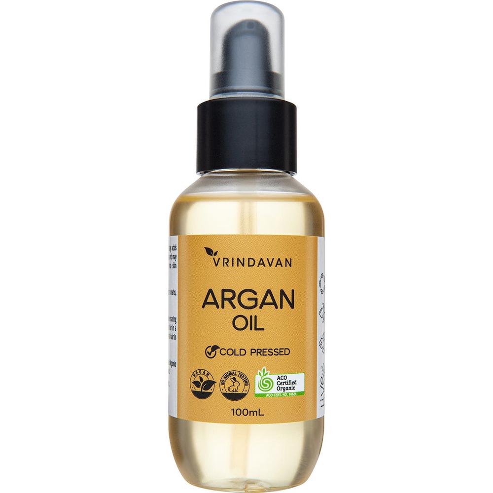 Vrindavan Argan Oil Cold Pressed - 100mL, 0731722043159