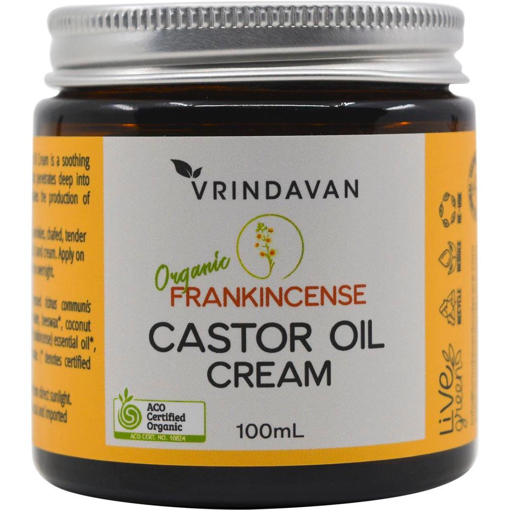 Vrindavan Castor Oil Cream (Frankincense) - 100mL, 0731722043432