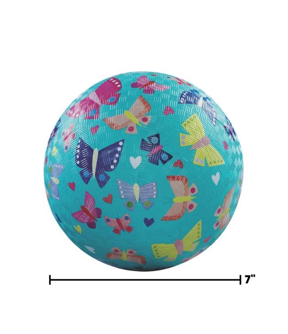 Crocodile Creek Playground Ball (Butterfly Rainbow) - 18cm, 0732396217297