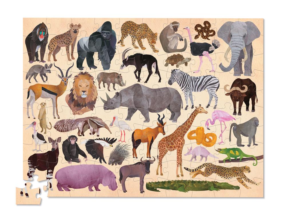 Crocodile Creek 36 Animal: Wild Animals Jigsaw Puzzle, 100 Piece | Buy  online at The Nile