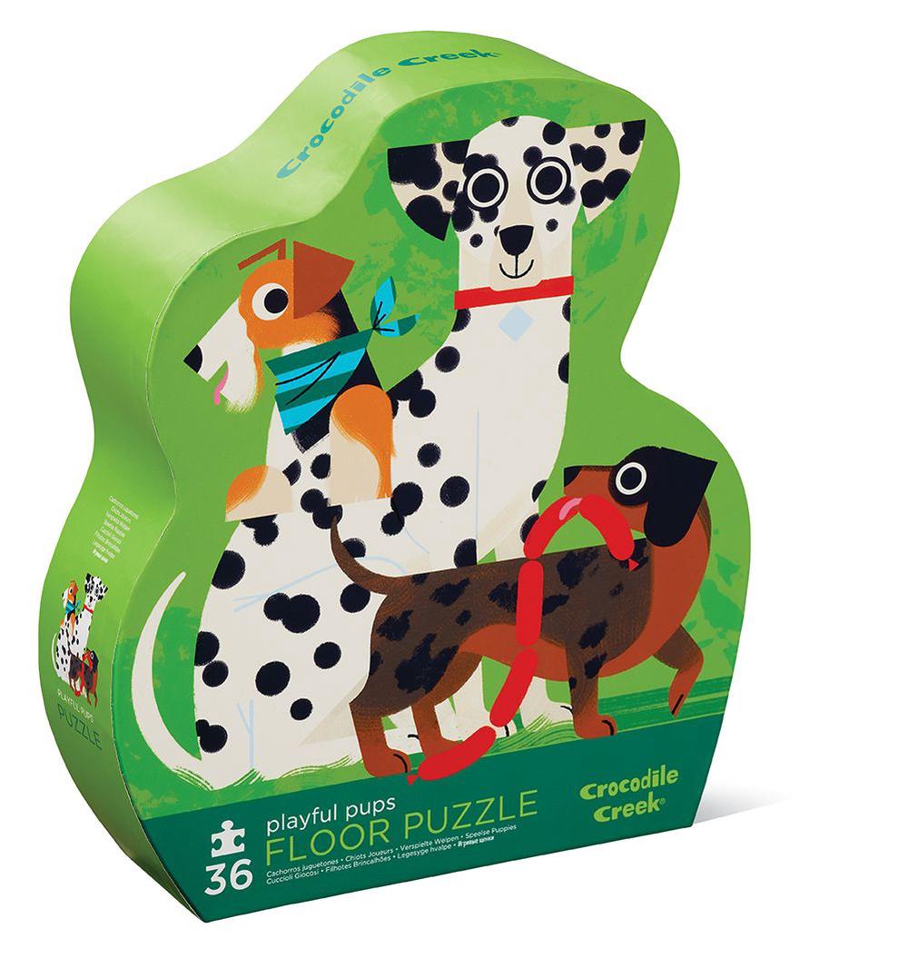 Crocodile Creek Playful Pups Floor Puzzle, 36 Piece Buy online at The
