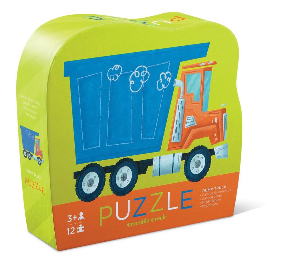 Crocodile Creek Dump Truck Mini Shaped Puzzle 12 Piece Buy online