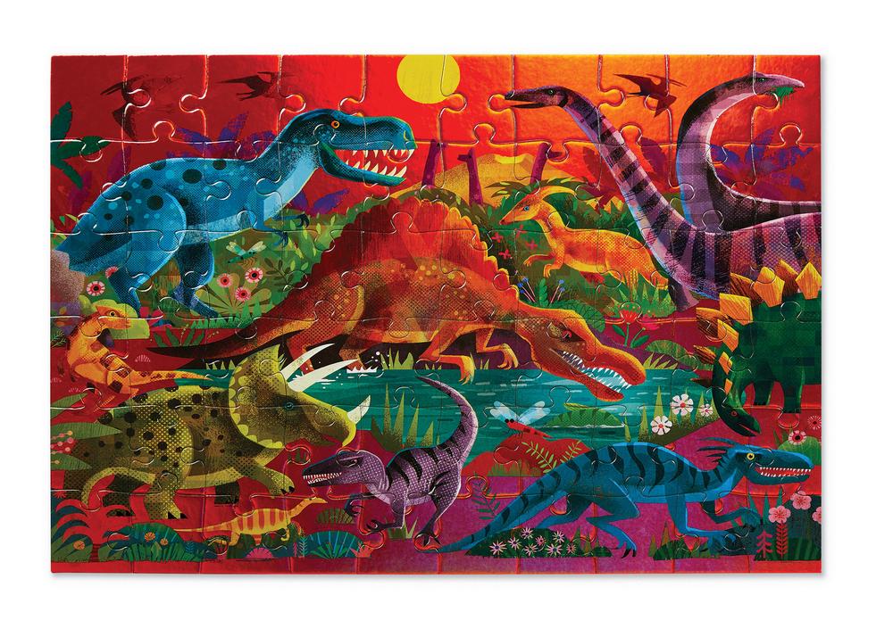 Crocodile Creek Dazzling Dinos Foil Jigsaw Puzzle, 60 Piece | Buy ...