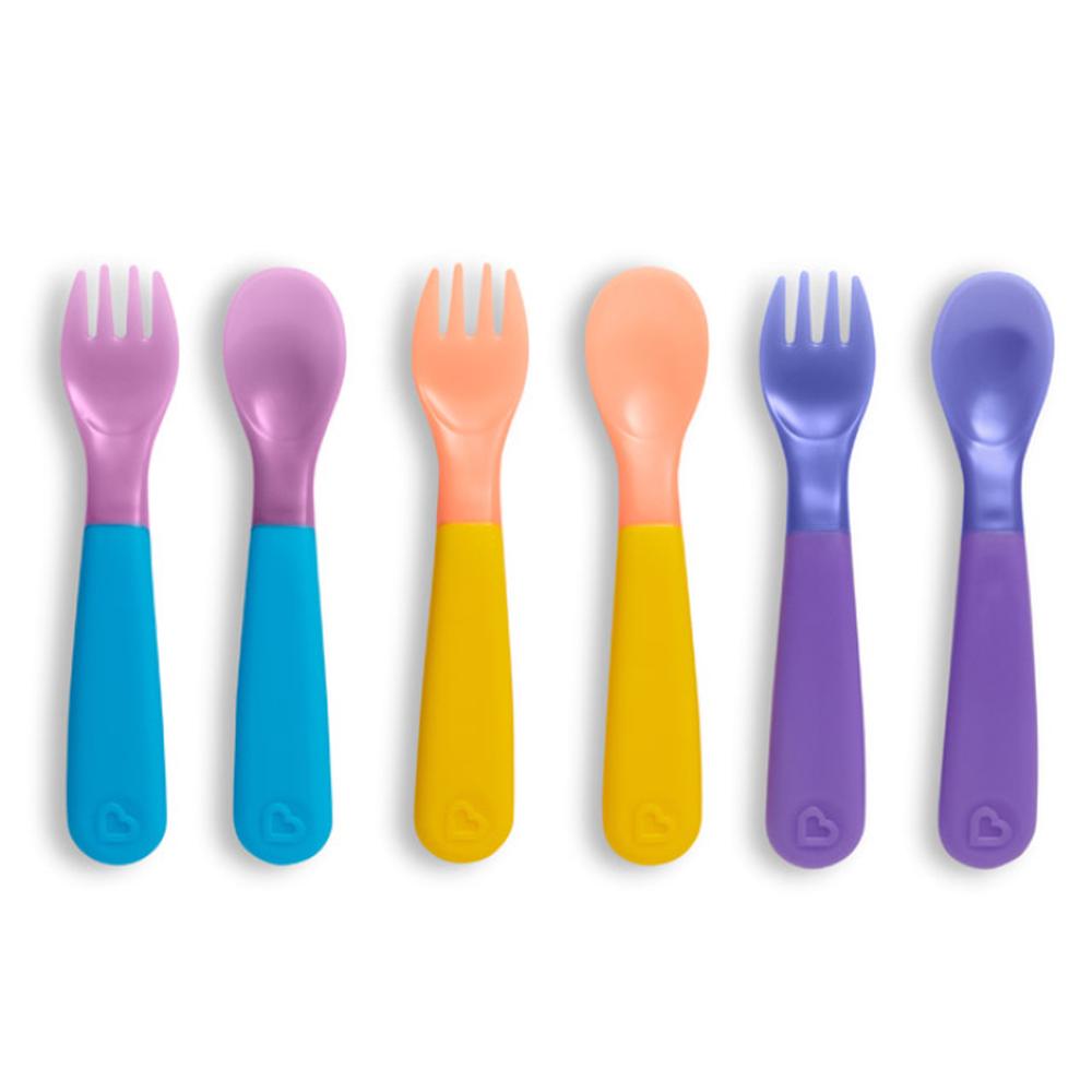 Munchkin Color Reveal Color Changing Utensils, 6 Pack, 0735282174667