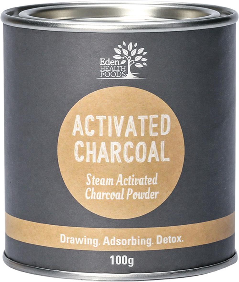 Eden Healthfoods Activated Charcoal Steam Activated (Charcoal Powder) - 100g, 0738435052843