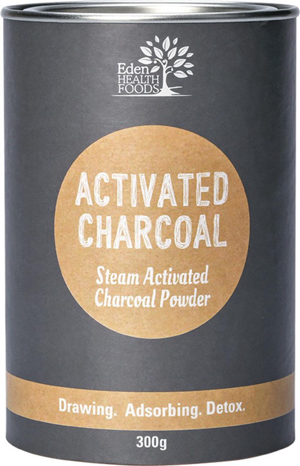 Eden Healthfoods Activated Charcoal Steam Activated (Charcoal Powder) - 300g, 0738435052867