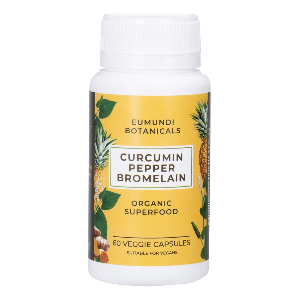 Eumundi Botanicals Curcumin Pepper Bromelain, 60 Caps, 0743966755514