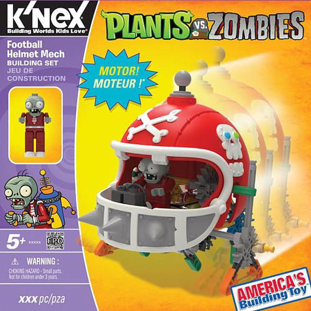 K'NEX Plants vs. Zombies Building Set Football Helmet Mech Buy