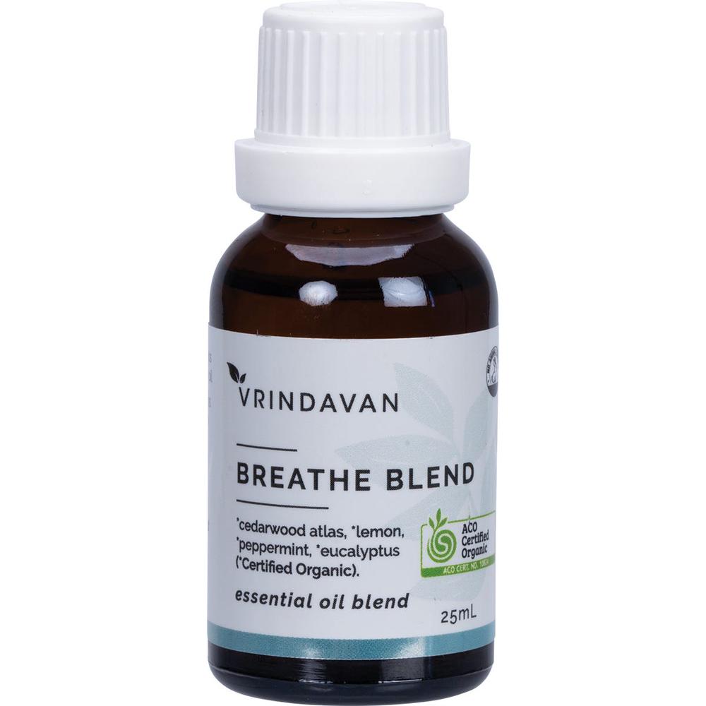 Vrindavan Essential Oil 100% Breathe Blend - 25mL, 0746092298429