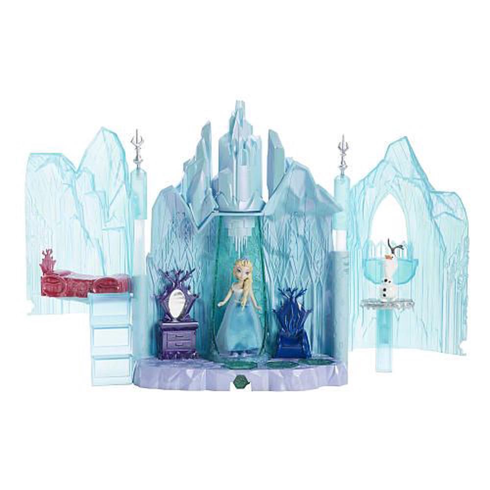 Mattel Disney Frozen Small Doll Elsa and Magical Lights Palace Playset ...