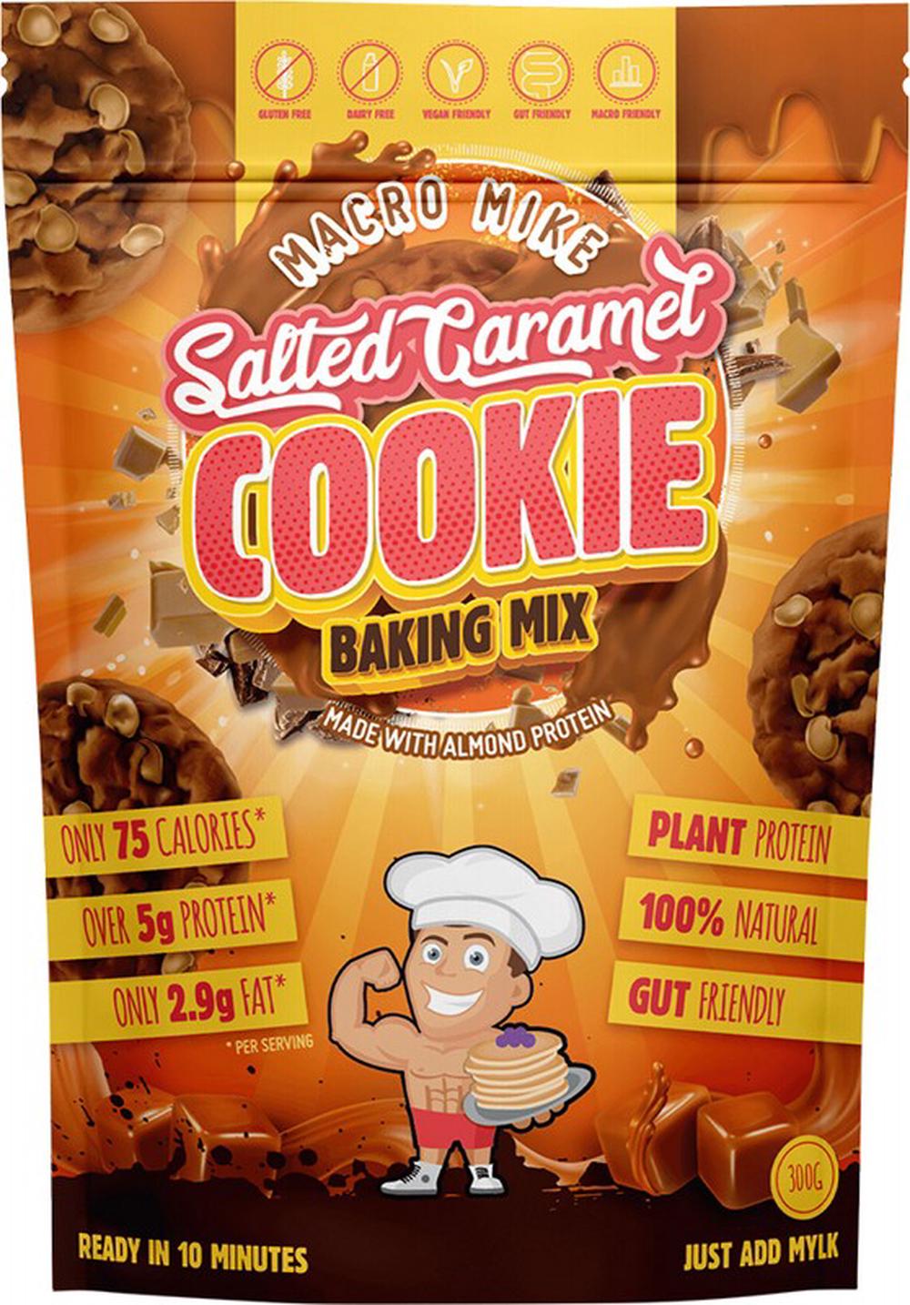 Macro Mike Cookie Baking Mix with Almond Protein (Salted Caramel) - 300g, 0746935313838