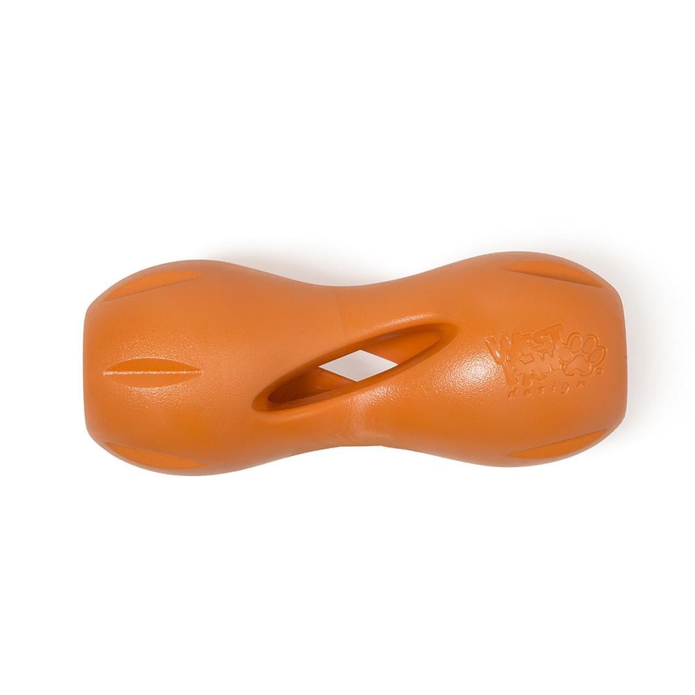 West Paw Qwizl Treat Dispensing Dog Toy (Orange) - Small | Buy online ...