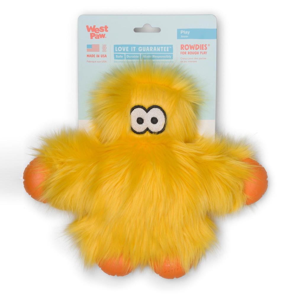 West Paw Rowdie Tough Plush Dog Toy (Ruby Lemon) Buy online at The Nile