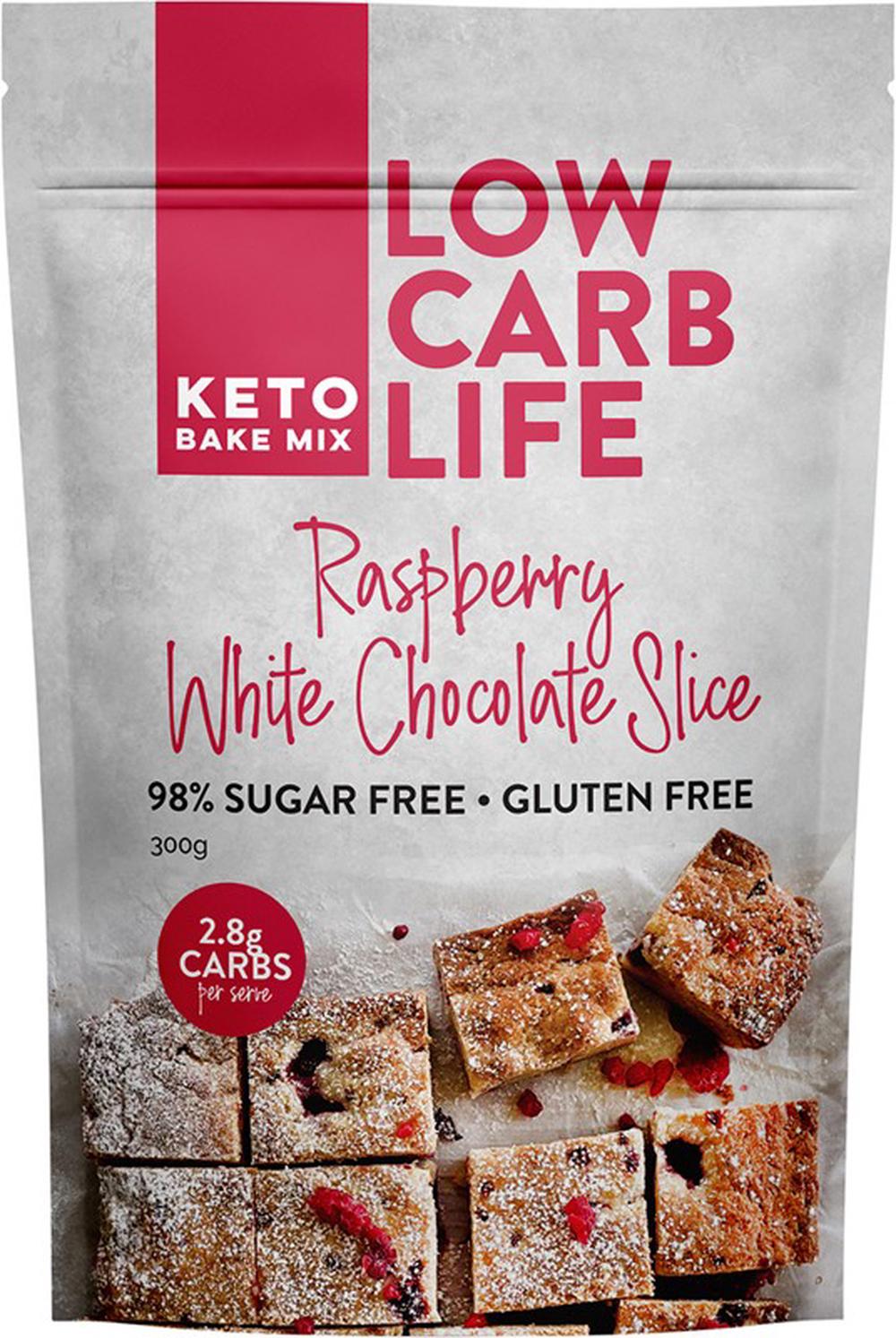 Low Carb Life Keto Bake Mix (Raspberry White Chocolate Slice) 300g