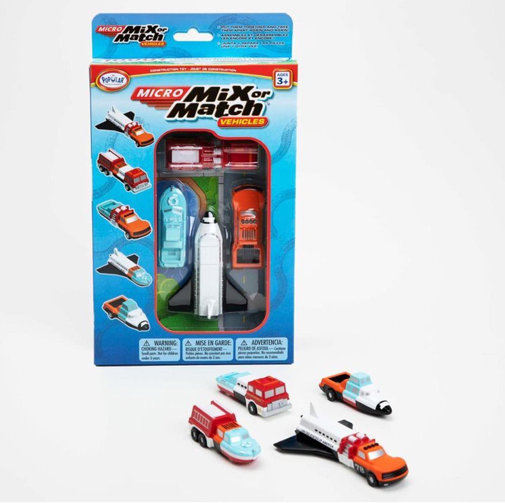 Popular Playthings Micro Mix or Match Vehicles, Set 1, 0755828603611