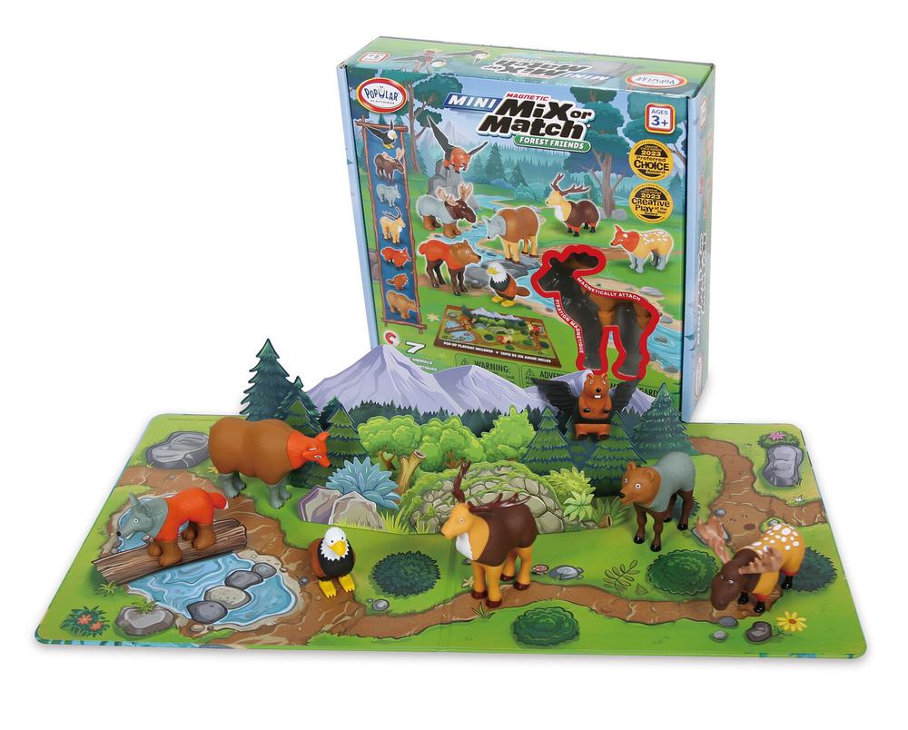 Popular Playthings Mini Magnetic - Mix or Match Woodland Animals, 0755828623435
