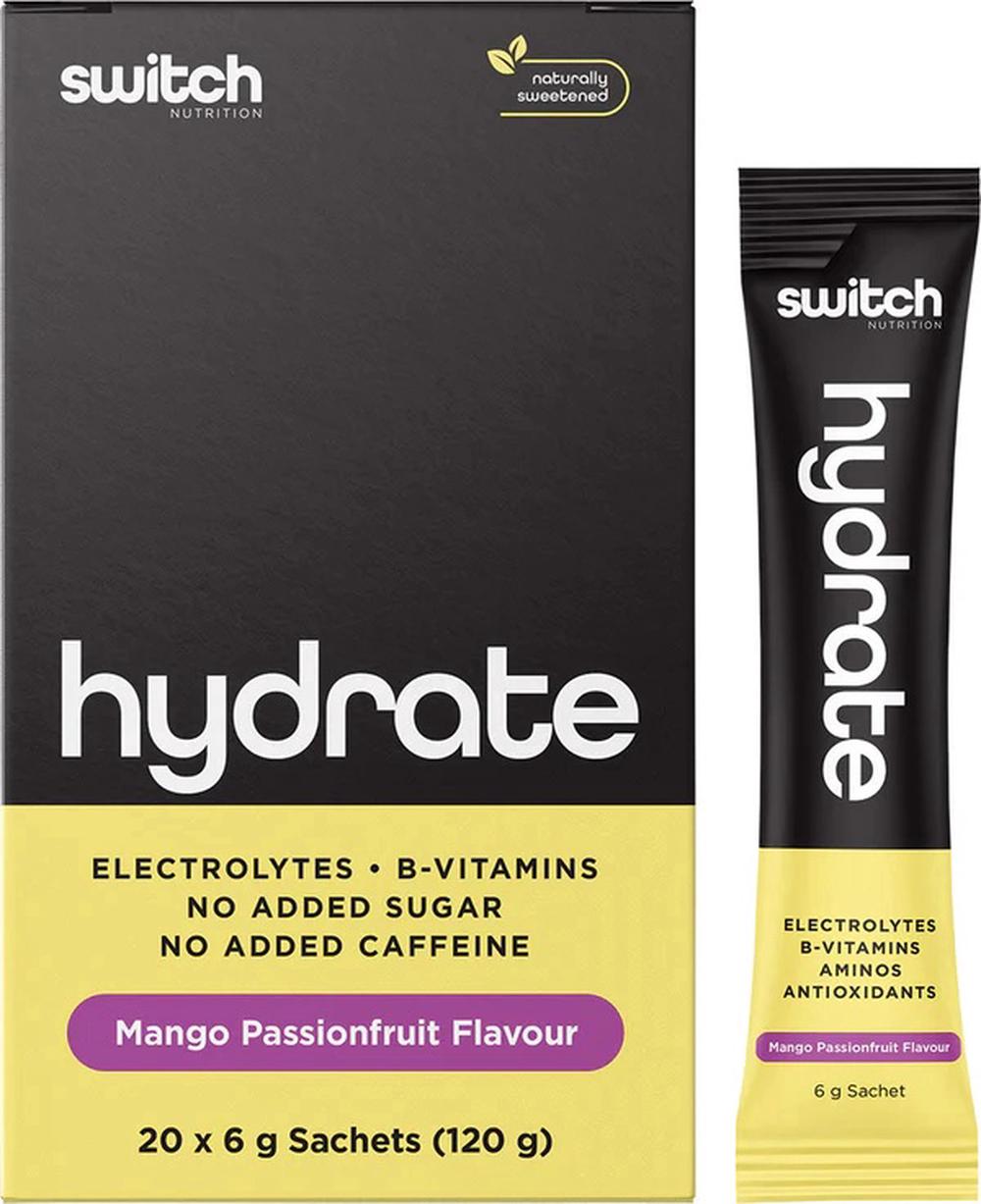 Hydrate Electrolytes No Added Sugar Mango Passionfruit, Pack of 20 - 60g, 0757953773801