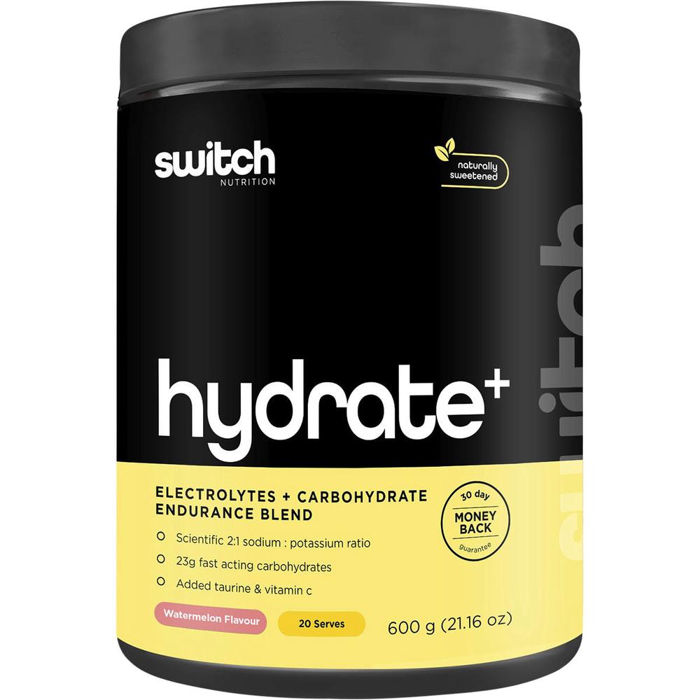 Hydrate+ Electrolytes & Carbohydrate (Kiwi Watermelon) - 600g, 0757953773849