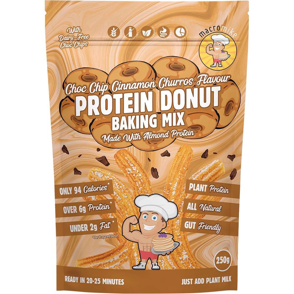 Protein Donut Baking Mix Choc Chip Cinnamon Churros - 250g, 0757953904663