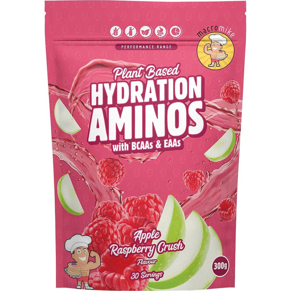 Plant Based Hydration Aminos Apple Raspberry Crush - 300g, 0757953905233