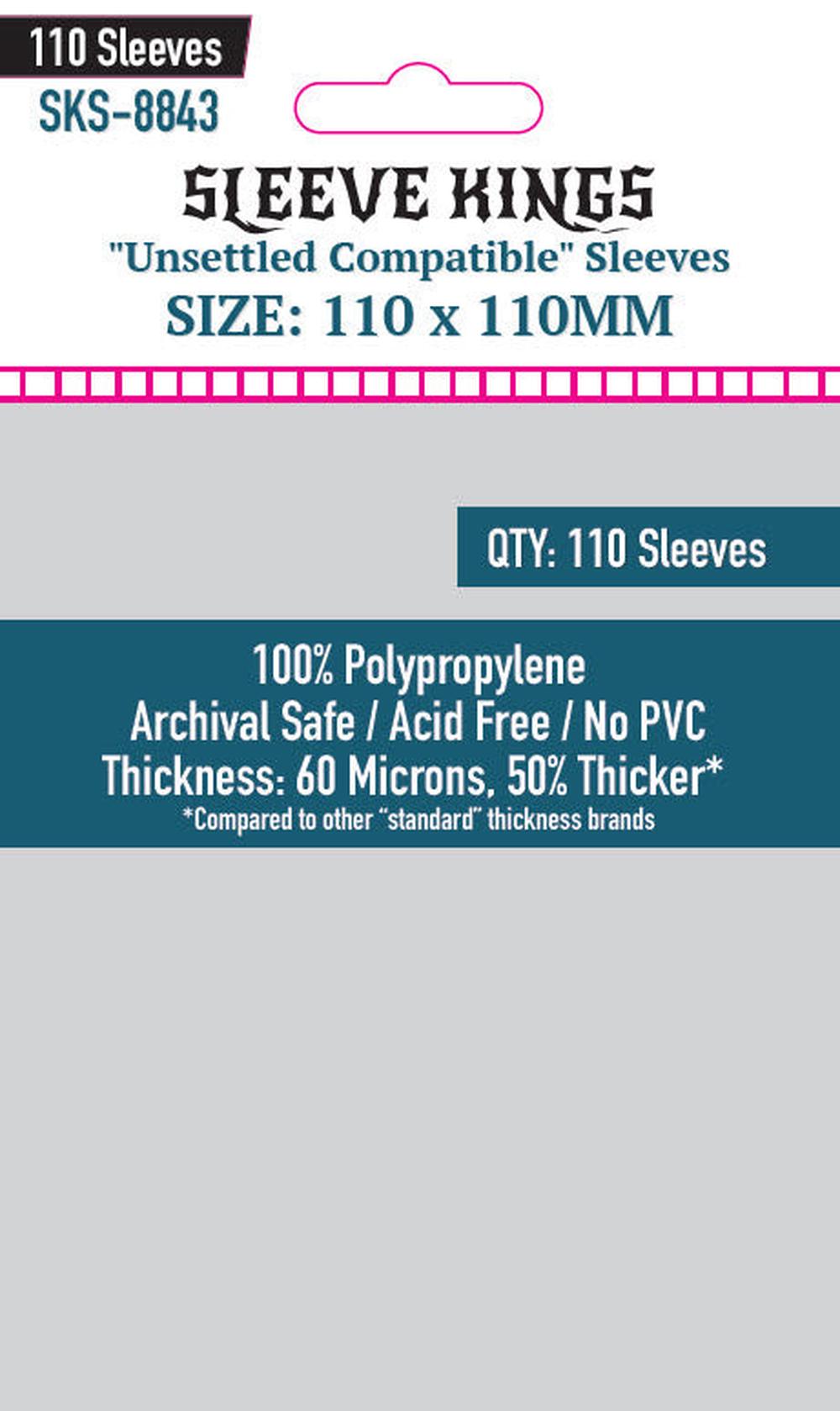 Unsettled Compatible Sleeves, 110pcs - 110 x 110mm, 0759126623401