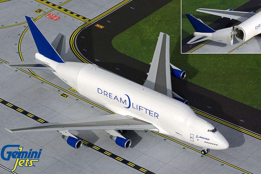 Gemini Jets Boeing B747400LCF N718BA Dreamlifter with Opening Fuselage