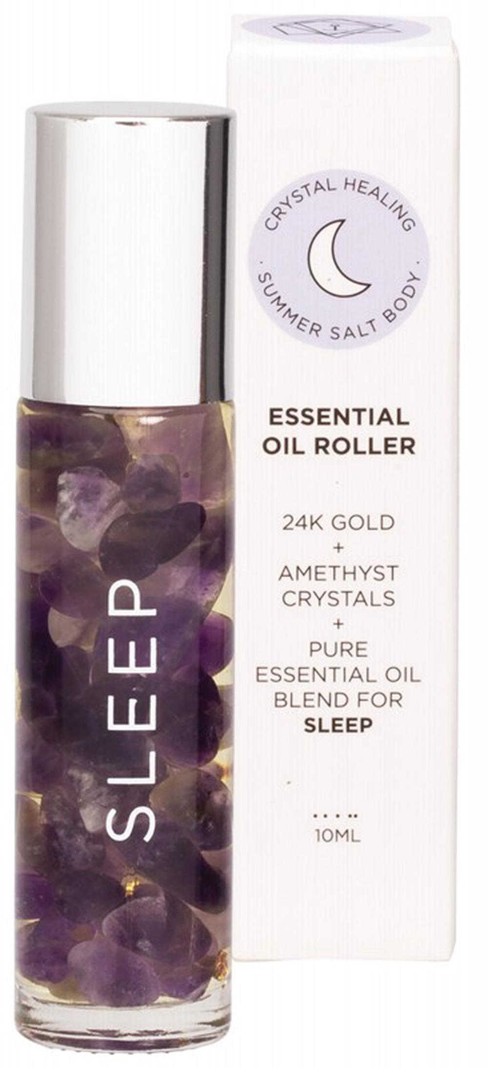 Essential Oil Roller (Sleep Amethyst Crystals) - 10mL, 0763236874707