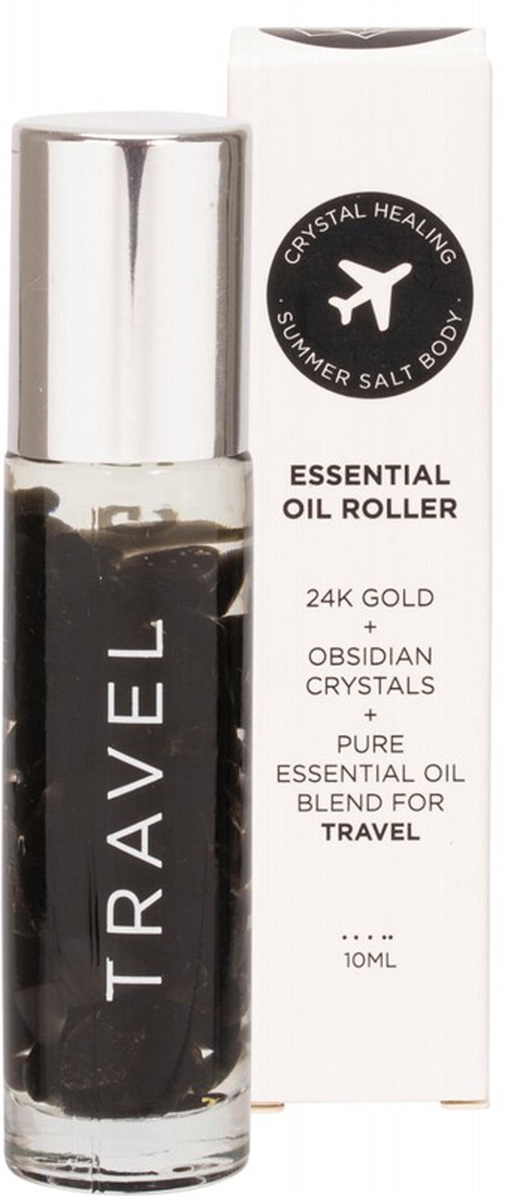 Essential Oil Roller (Travel, Obsidian Crystals) - 10mL, 0763236874745