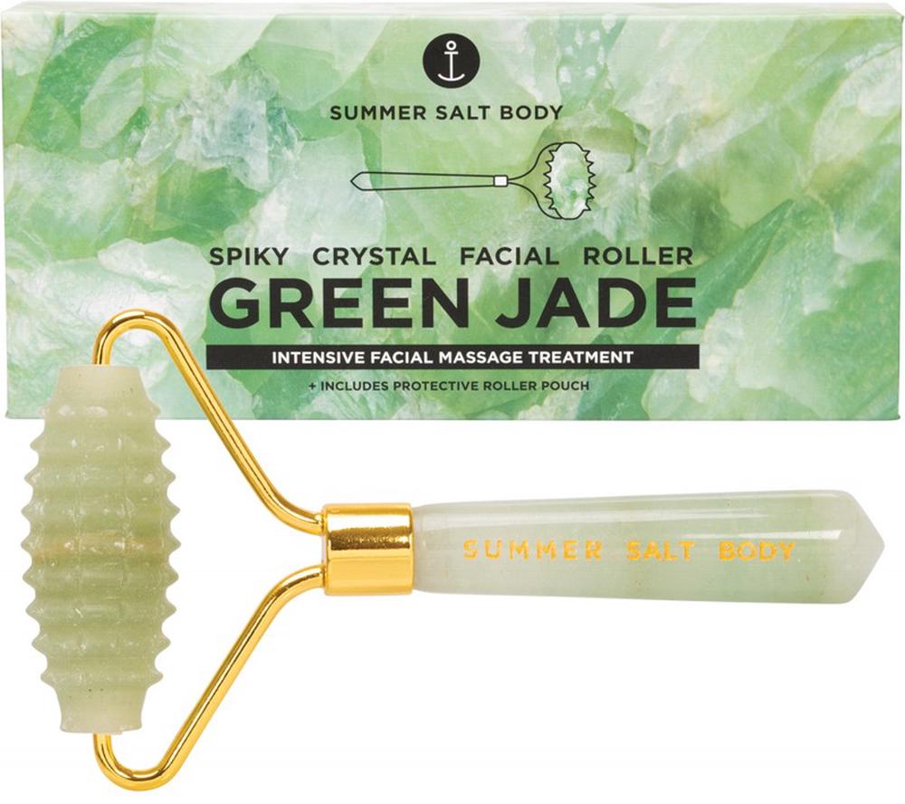 Spiky Crystal Facial Roller (Green Jade), 0763236875131