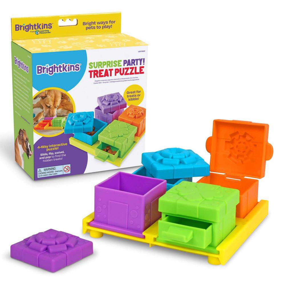 Brightkins Surprise Party! Dog Treat & Food Interactive Puzzle Toy, 0765023093667